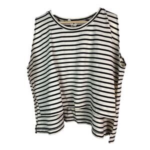 We The Free Black and White Striped Sleeveless Top